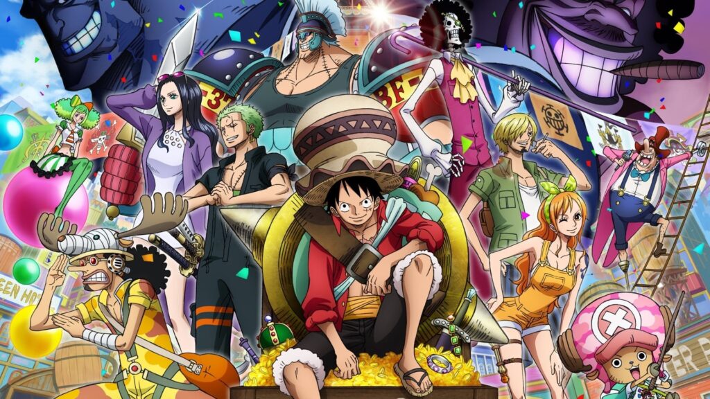 Luffy battles five elders to gain access to the Laugh Tale and become the Pirate King of One Piece. An exciting story in the world of One Piece!