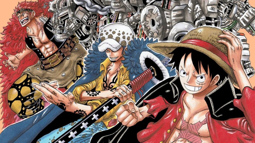 Luffy battles five elders to gain access to the Laugh Tale and become the Pirate King of One Piece. An exciting story in the world of One Piece!